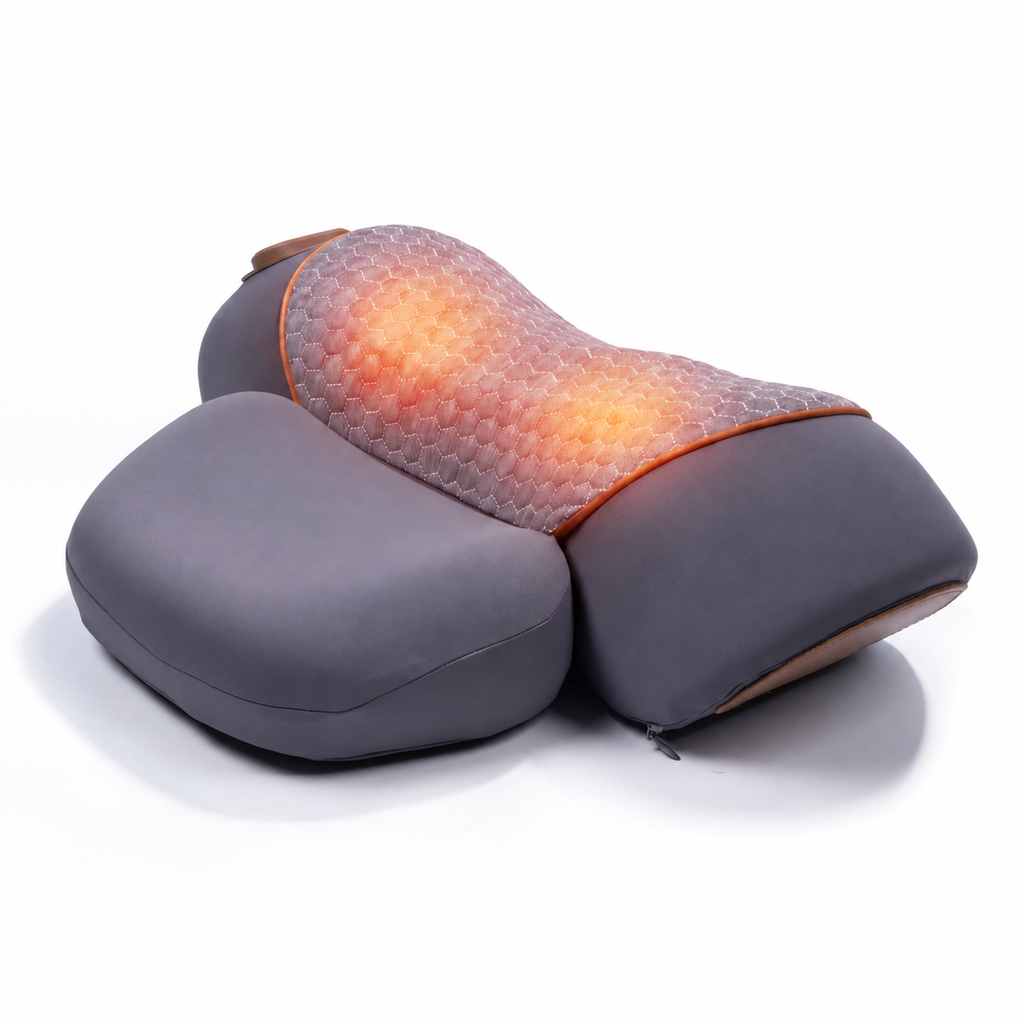 REVEXA™ Coussin Cervical 3-en-1 – Chaleur, Massage Vibrant & Traction