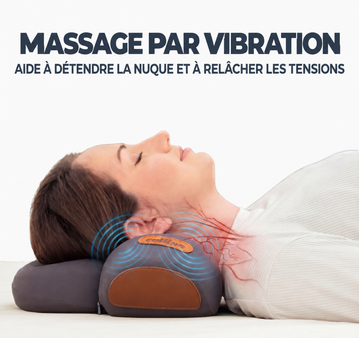 REVEXA™ Coussin Cervical 3-en-1 – Chaleur, Massage Vibrant & Traction